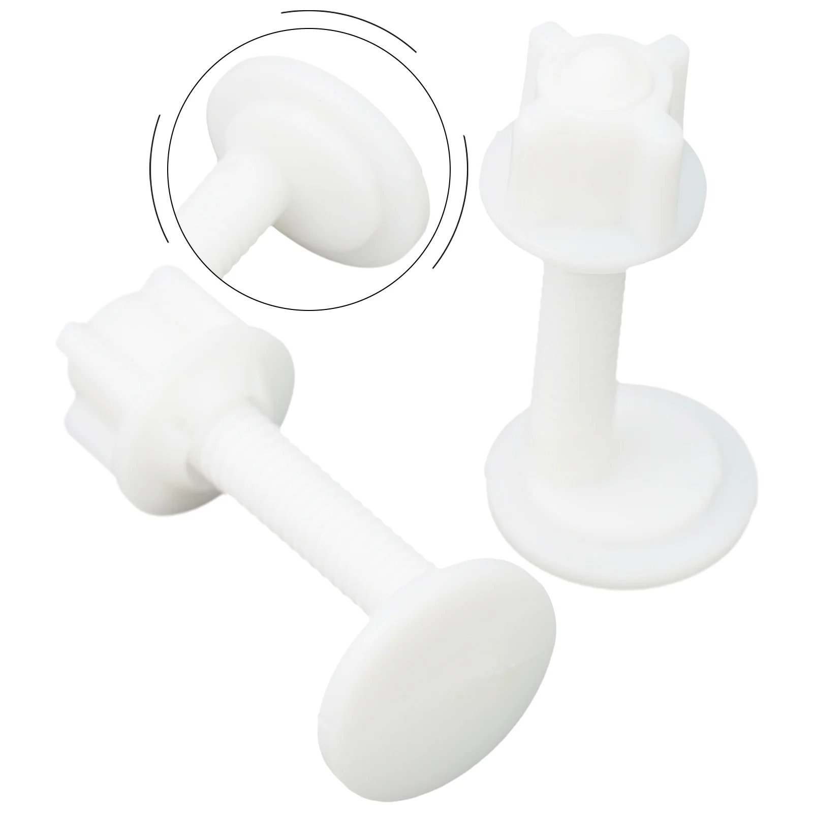Description Picture 6 of item2Pcs Plastic Toilet Seat Hinge Repair Bolts Replacement-Screws Fixing Fitting Kit Repair Tool Bathroom Toilet Accessories