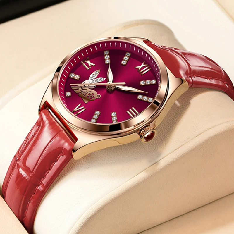 LIGE Women's Watches Sunkta Brand Luxury Fashion Leather Watch Women Female Quartz Wristwatches Montre Femme Relogio Feminino