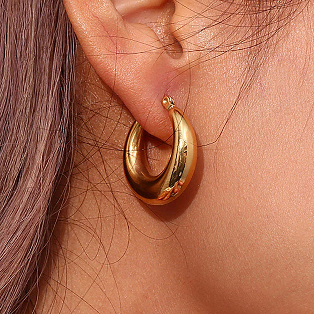 25mm Hollow Light Comfortable 18K Gold Plated