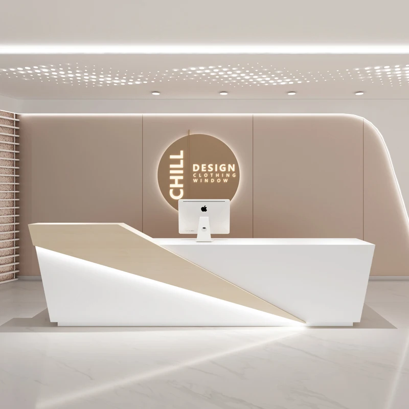 

Front Office Reception Desk Beauty Salon Counter Study Church Reception Desks Cashier Hospital Bureau Meuble Salon Furniture