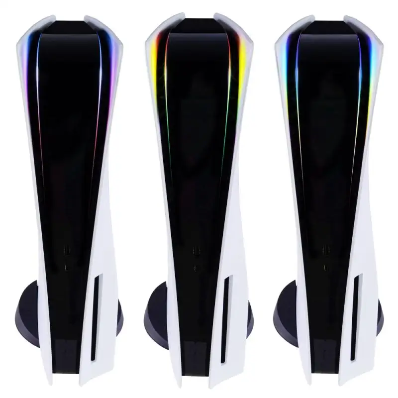 Custom Stickers Game Controller Sticker Reflective Stickers JCD for PS5 Host Light Bar Rainbow Gradient Sticker Self Adhesive Decals LED Lightbar Game Accessories
