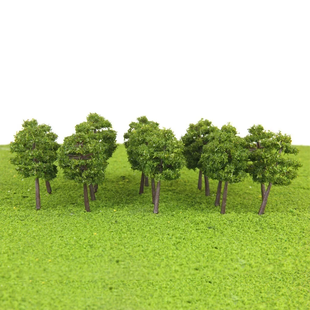Deep Green Model Tree N Gauge Railway Building Scenery Layout 5cm Green Train Railroad Architecture DIY Crafts 40pcs ornament crafts miniature ornament miniature tree ornament model tree ornament