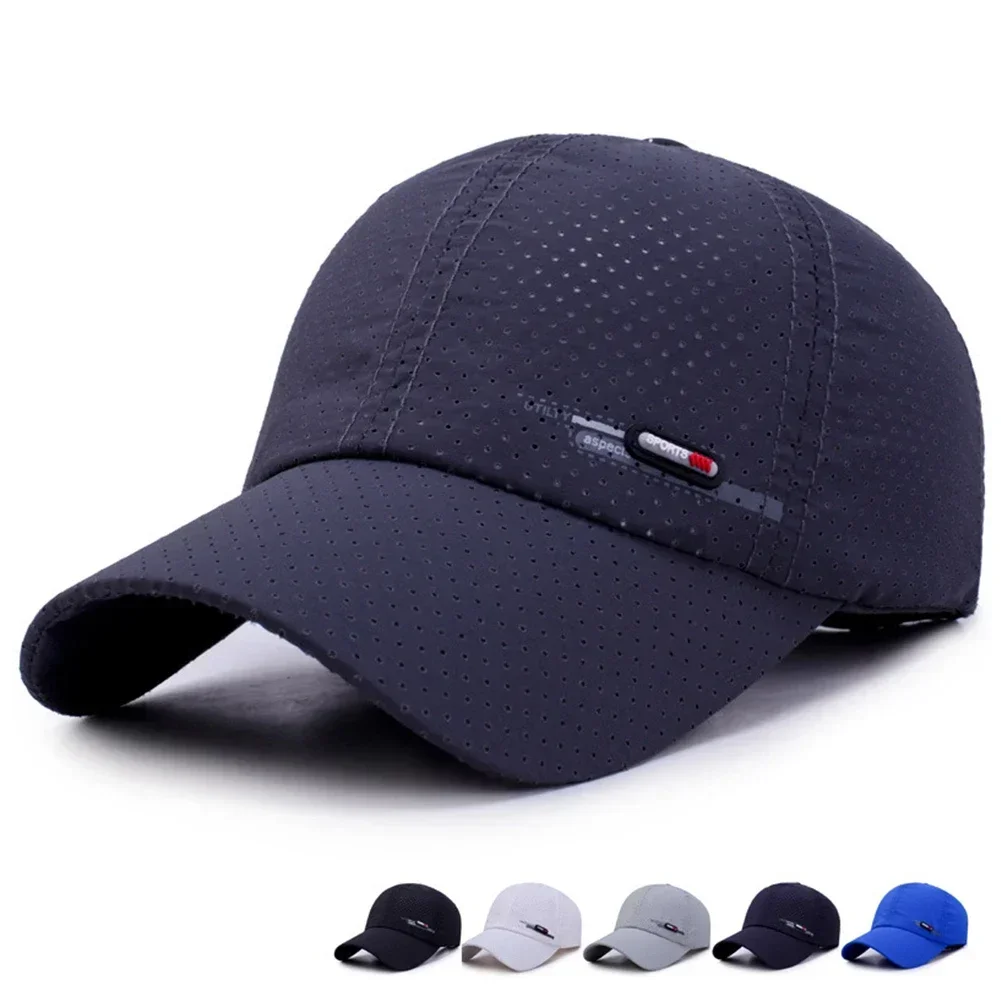 Summer Men Sports Running Sweat Baseball Cap Male Canada Golf Caps Quick Dry Women Solid Snapback Bone Hat tennis caps yoga baseball hats