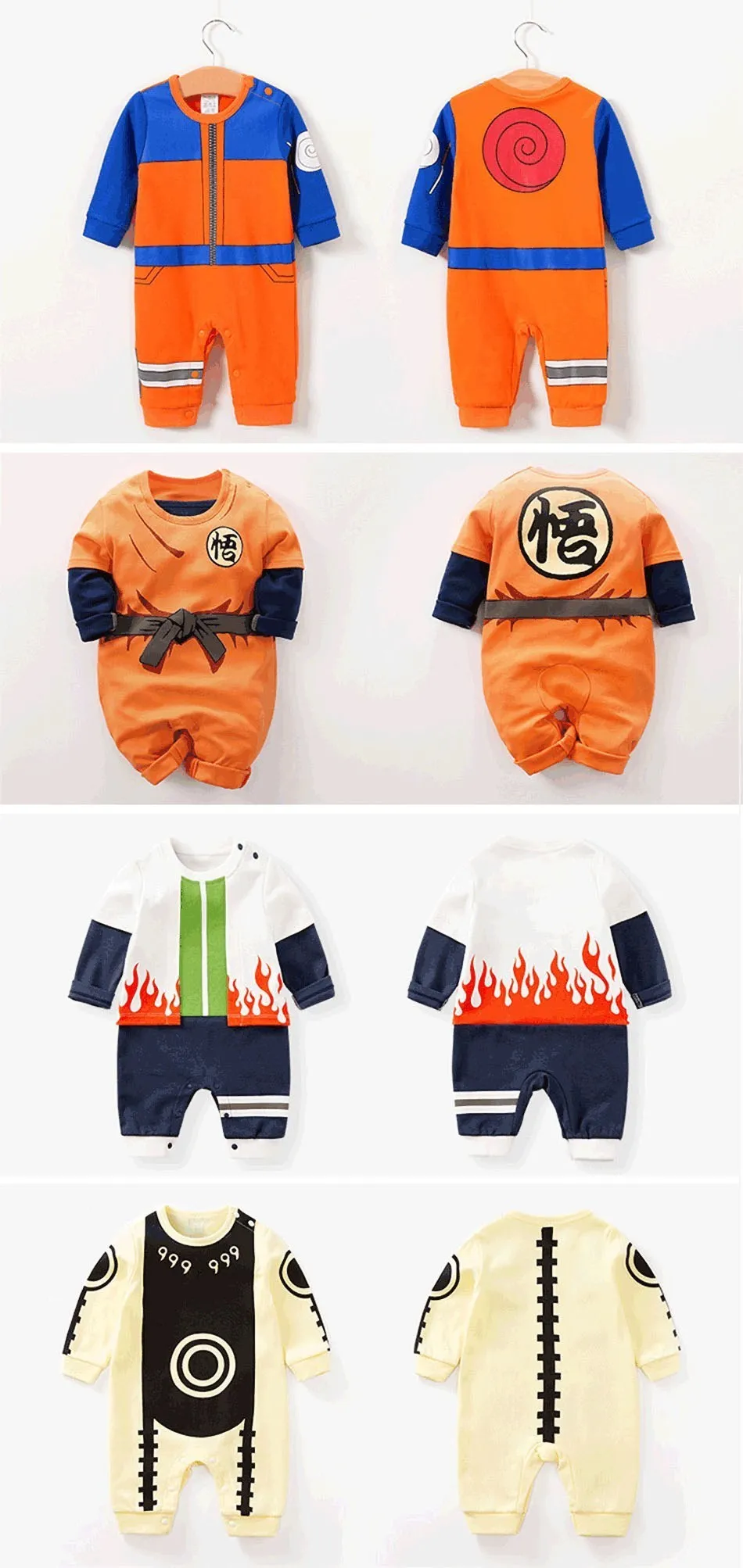 Anime Baby Rompers Newborn Cosplay Costume Infant Akatsuki Frieza Vegeta Luffy Tanjirou Cotton Clothes Boys Girls Kids Outfit Baby Bodysuits made from viscose 