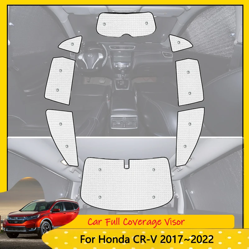 

Для Honda CR-V CRV CR V RW RT RY 2017 ~ 2022 полное покрытие, солнцезащитные оттенки, защита от УФ-лучей, отражающий чехол на лобовое стекло, солнцезащитный козырек, авто