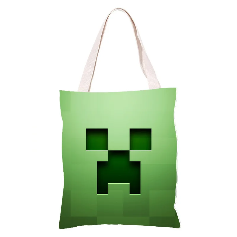 Gioco Minecrafted Canvas Shoulder Bag Messenger Bag Creeper Steve Shopping Bag Storage Bag Studenti Materiale Scolastico Giocattolo Regalo
