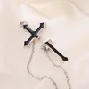 Dark Gothic Sword Earring Big Cross Ear Piercing Stud Earring For Women Men Vintage Goth Punk Rock Halloween Fashion Jewelry 4