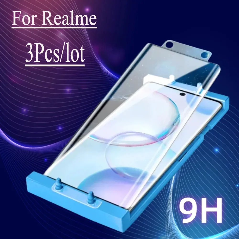 Película cerámica de 3 uds para Realme GT7 Pro GT 6 T Neo6 SE GT5 Pro Protector de pantalla a prueba de explosiones Protector de vidrio con Kit de instalación