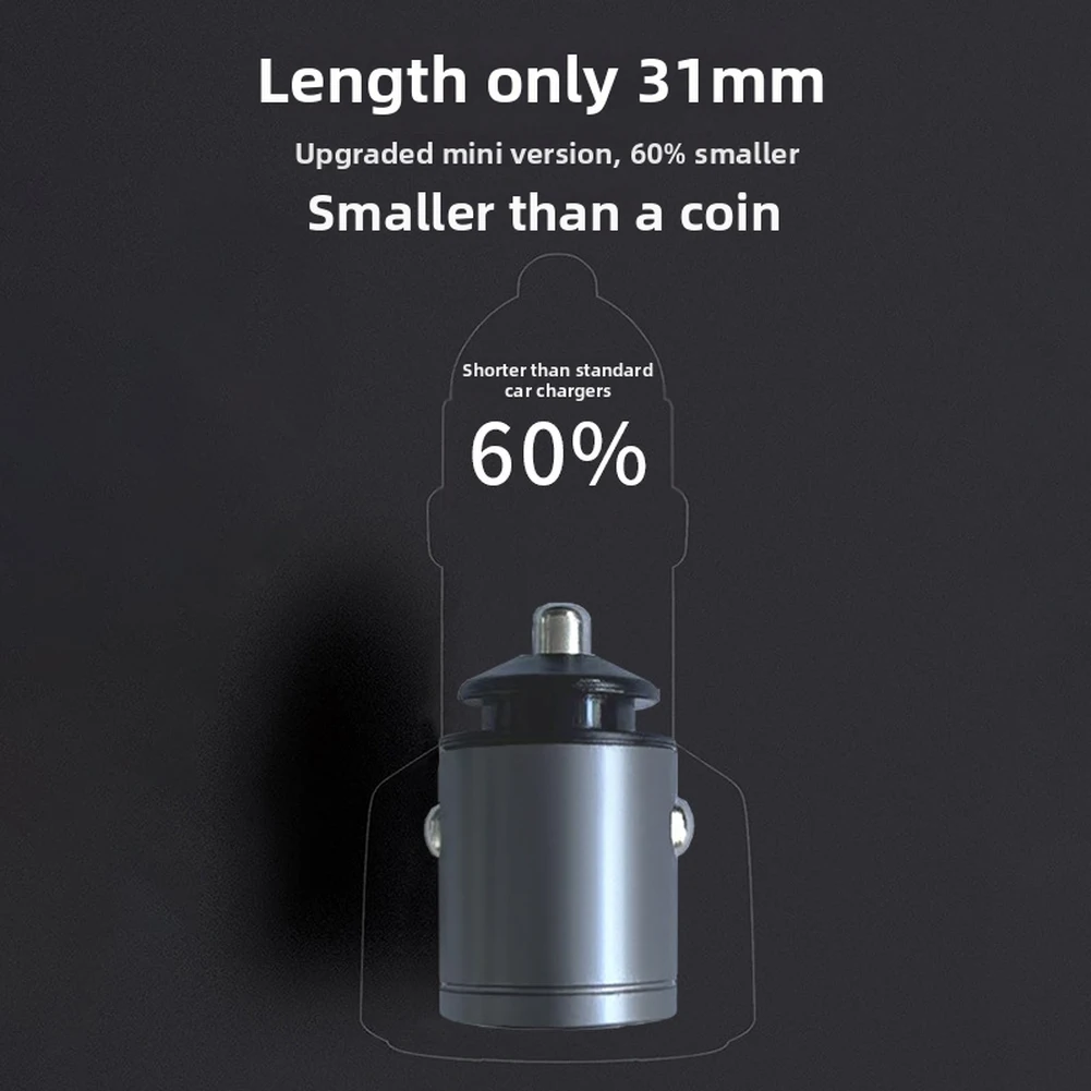 High-Power 100W Car USB Charger with Discreet Hidden Mount for a Clutter-Free Dashboard