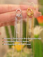 Серьги-подвески Yhpup из нержавеющей стали