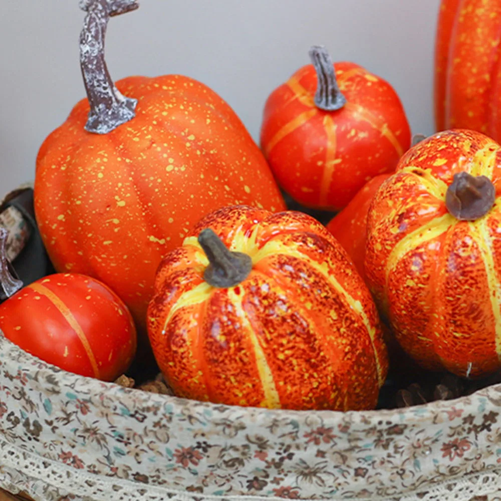 

Имитация больших тыкв на Хэллоуин, реалистичные тыквы, украшение для дома