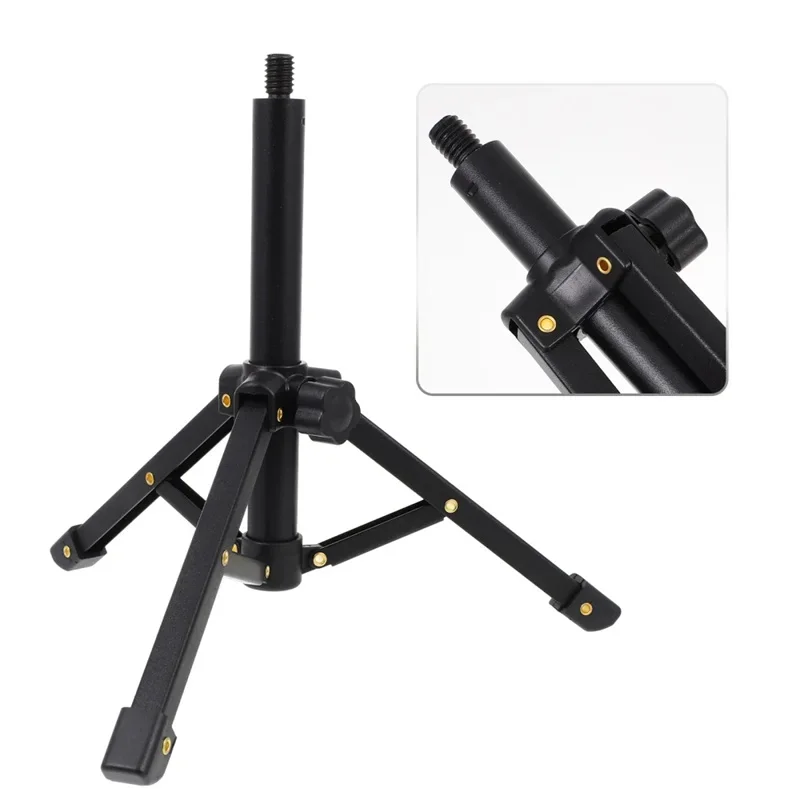 Mini Tripod Stand Desktop for Camera Mini Tripod Holder Metal Foldable Bracket 1/4 inch 3/8 Head for DSLR Microphone