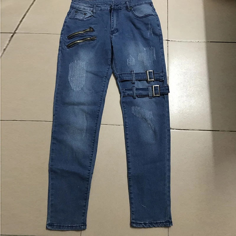 Black Slim Straight Leg Jeans Man Pants Cacual Ripped Jeans Male Streetwear Youth Man Clothes Moto Harajuku Long Denim Trousers men jeans mens jeans jeans trousers denim trousers mens casual trousers