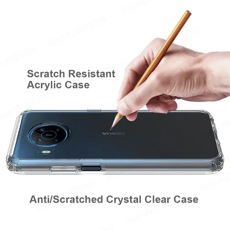 Scratch resistant, anti-shock crystal clear phone case