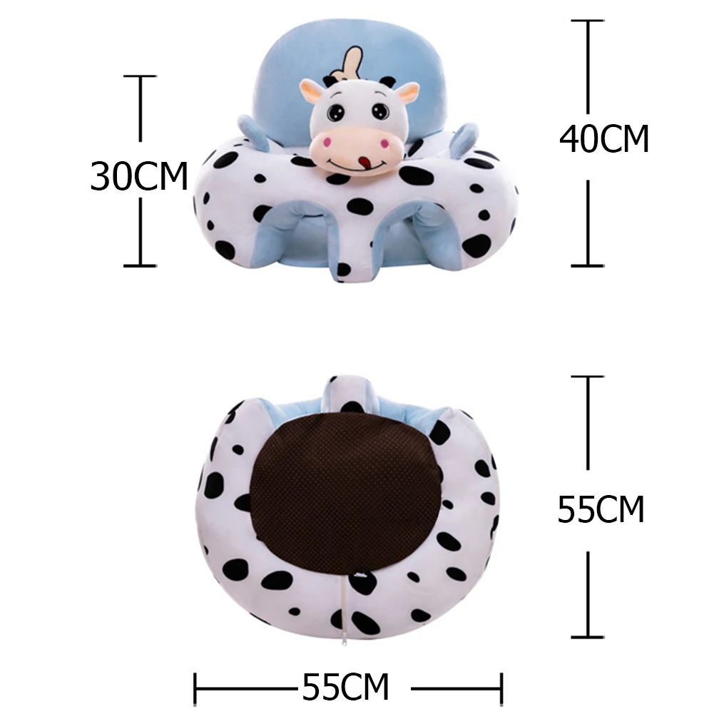 Baby Sofa Support Seat Cover Cartoon Learning To Sit Comfortable Chair Comfort Washable Animal Sofa pillowcase（without Cotton）