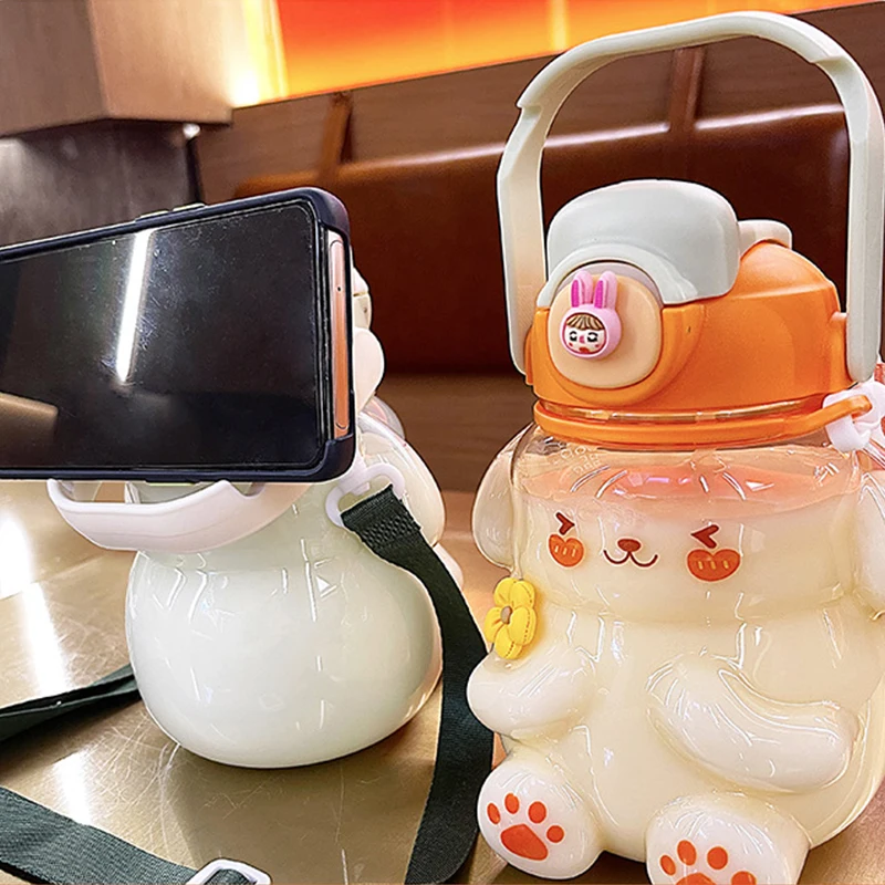 Glass Tumbler With Lid And Straw, Cartoon Bunny Dog Girl Water Bottle, Cute  Kawaii Water Cups, Summer Winter Drinkware, Travel Accessories - Temu  United Arab Emirates