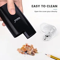 EAGLE Electric Pencil Sharpener for Artists Kids Adults Colored Pencils Battery-Operated, Portable, Manual/Electric Compatible 5