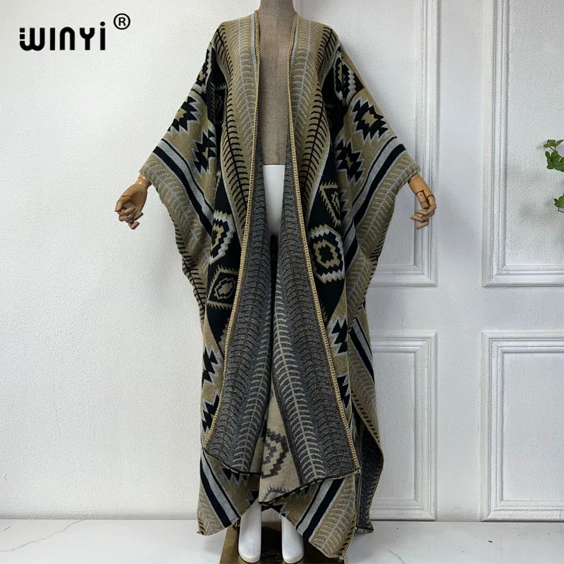 WINYI new Africa printed Winter cardigan woman kimono Fashion