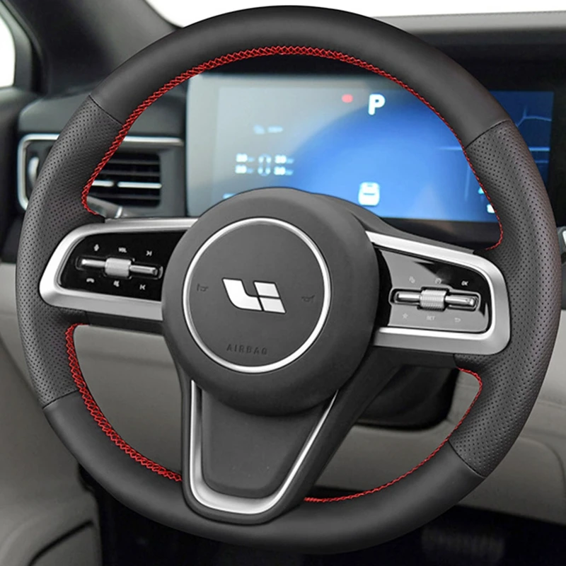 

Для LEADING IDEAL Li Xiang ONE 2020-2021 оплетка чехол рулевого колеса автомобиля из микрофибры автомобильные аксессуары рулевой обмотки