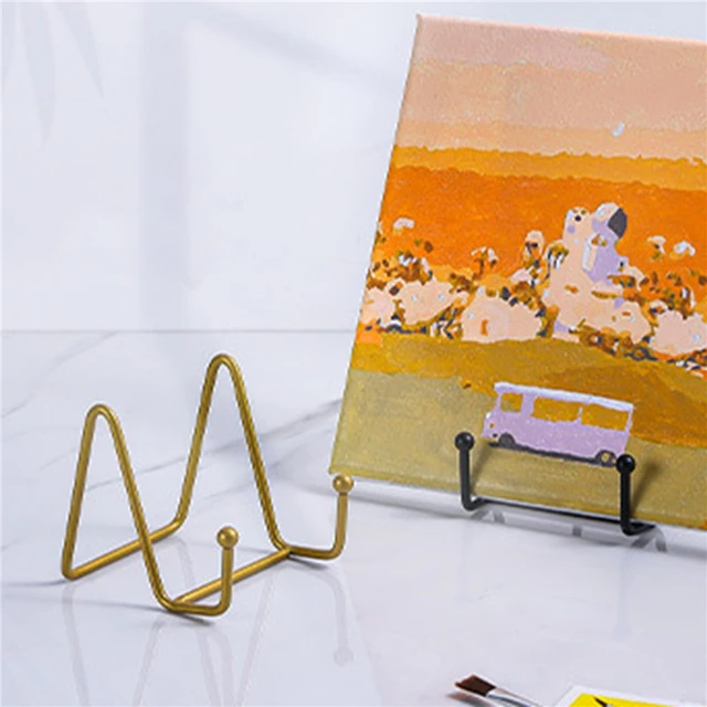 Picture Easel Metal Plate Stands Holder Plate Display Stand Display  Pictures Frame Photo Decorative Plate Dish Tabletop Art - AliExpress