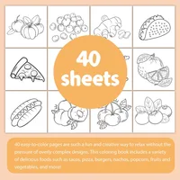 Coloring Book Exercise Intelligence Painting Coloring New Coloring Book Custom Food Inspiration Fruit Doodle Book 2