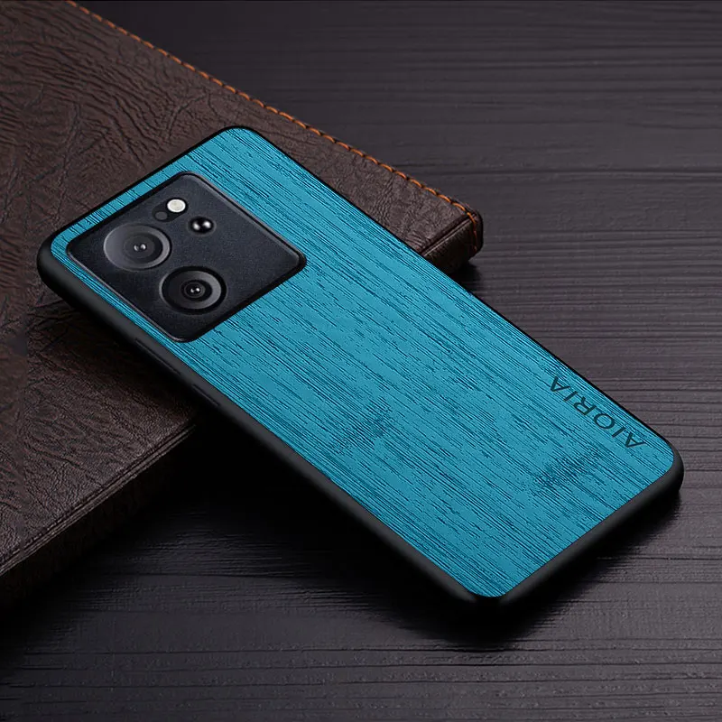 Case For Xiaomi 13T Pro 5g Bamboo Wood Pattern Leather Cover Luxury phone case leather phone case leather wallet case leather case
