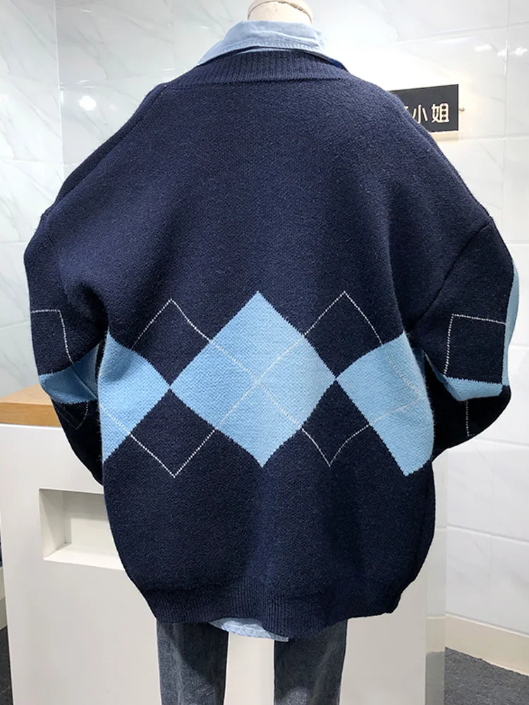 Women Geometric Sweater Long Sleeve Cardigan
