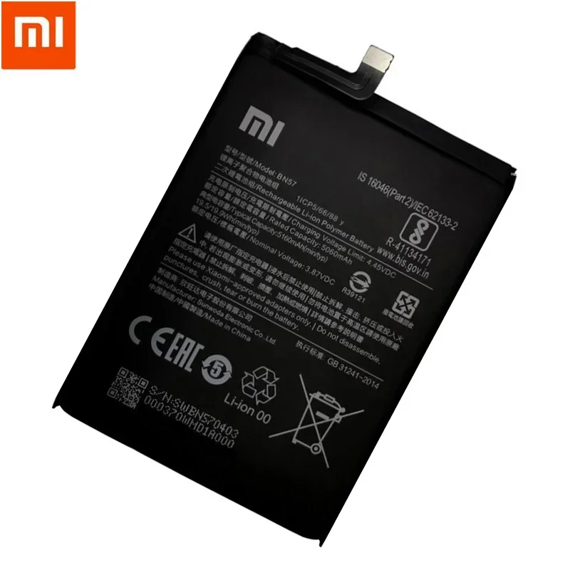 100% Original Xiao mi BN57 5060mAh Phone Battery For Xiaomi Pocophone X3 Poco X3 Pro Replacement Batteries