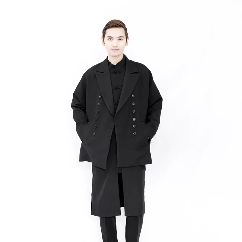 Men's Loose Double Breasted Casual Suit Jacket Fashion Trend New Style Personality Super Simple And Versatile |