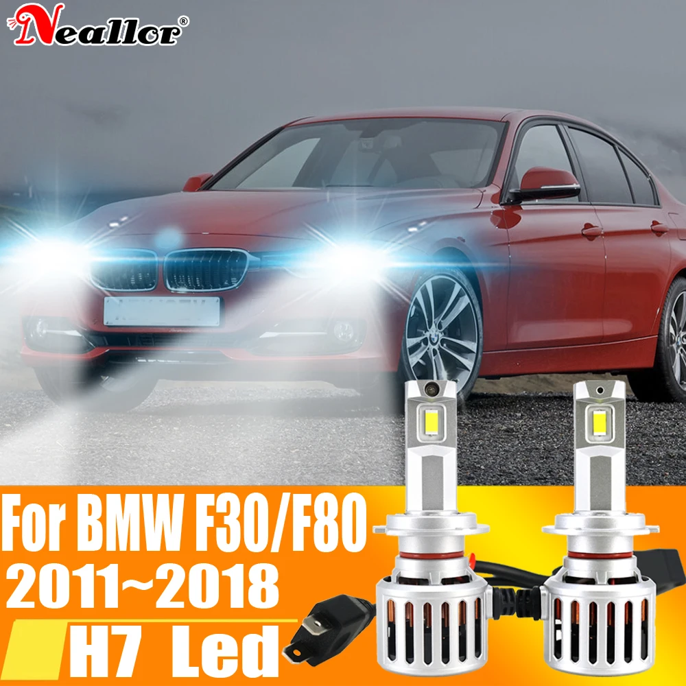

2 шт., Автомобильные светодиодные лампы H7 12 В 55 Вт для BMW F30 F80 6000 ~ 2011
