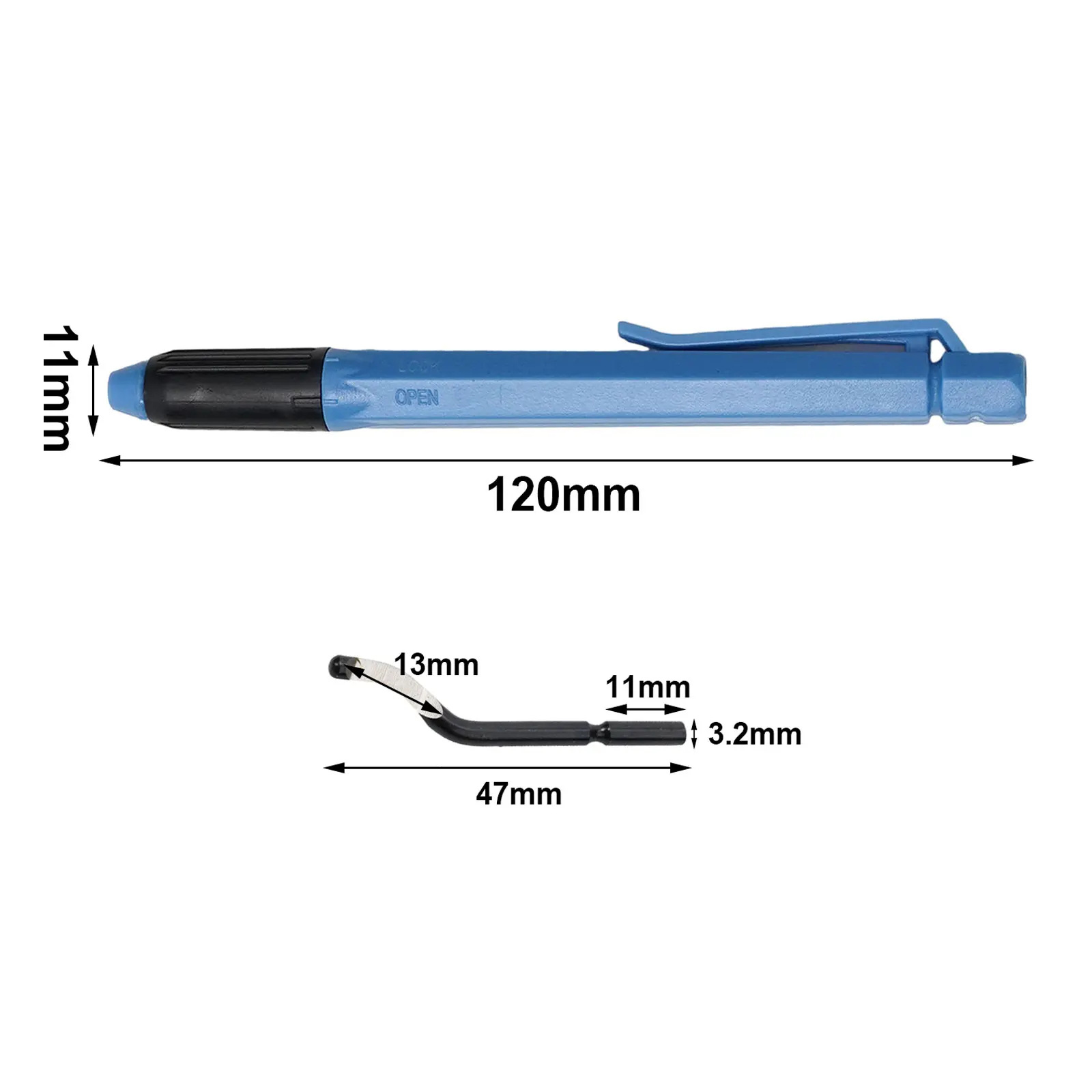 EO2000 Handle Burr Deburring Tool Kit Rotary With Blade Remover Trimming Cutter Knife Scraper Plastic Metal Wood Deburring Tools images - 6