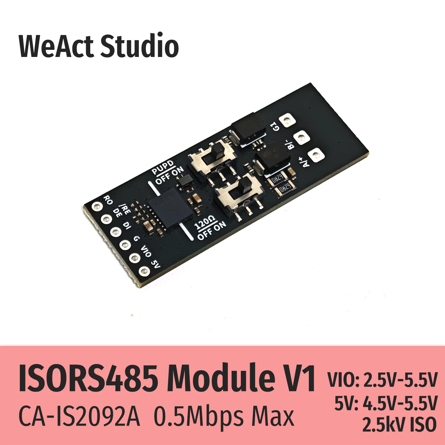 WeAct ISORS485 모듈 V1 CA-IS2092A 0.5Mbps 2.5kV 절연 ..