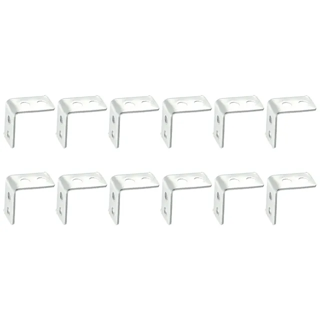 12pcs L-Shaped Corner Brackets Metal Corner Braces Drawer Shelf Wall Bracket Fixing Right Angle Corners Brace Furniture Hardware 4