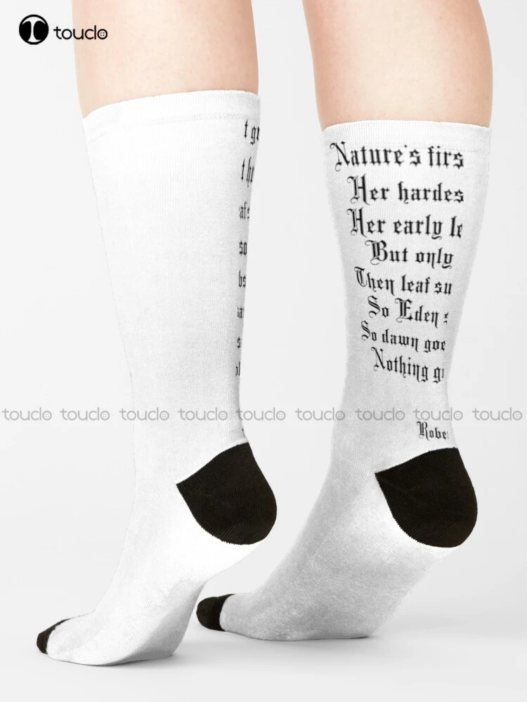 Nothing Gold Can Stay. Poem By Robert Frost. Socks Warm Socks Cute Pattern  Funny Autumn Best Cartoon Gd Hip Hop Christmas Gift| | - AliExpress