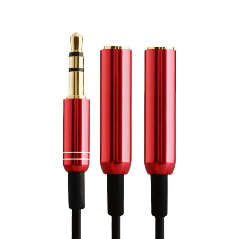 

Headphone Cable Splitter Mic Splitter Cable Adapter 2 In 1 Earphone Splitter Extension Cord Universal Audio Microphone Cable For