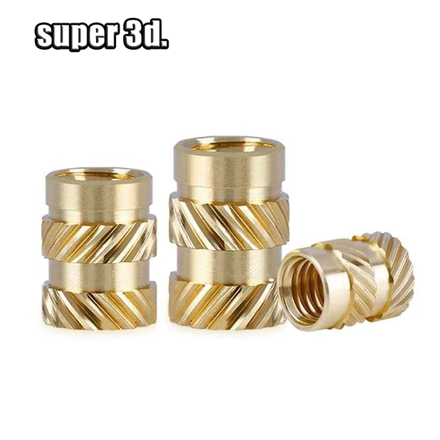 Inserti Filettati Per Modellismo E Fai-da-te 100 Inserti Filettati In Ottone 1/4-20 Per Stampa 3D - Da Inserire A Caldo, Perfetti Per Plastica E Metallo Termostufa A Pellet - Foto 9