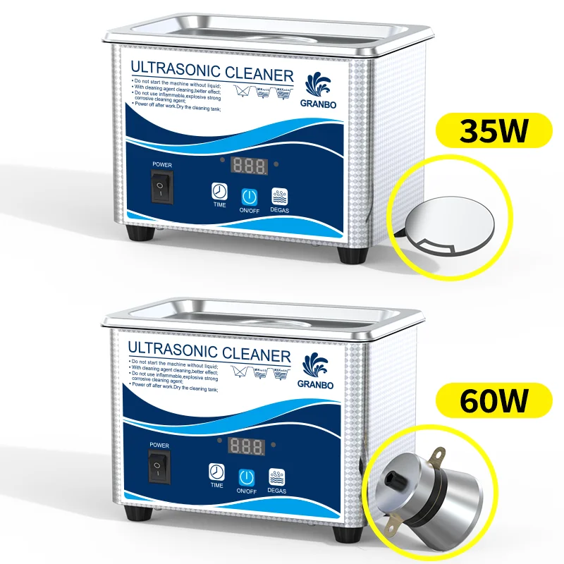 Ultrasonic Cleaner Machine 800ML High Frequency 40KHz 35W/60W with Degas for Watch Glasses Jewelry Plastic 6