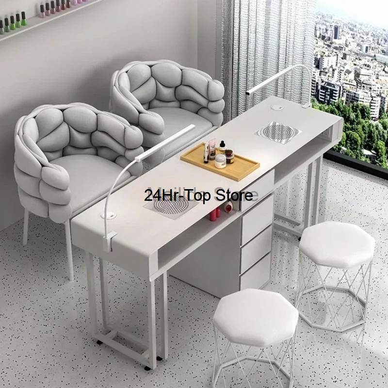 

Professional Desk Beauty Nail Tables Manicurist Drawer Luxury Nail Tables Wood Living Room Mesa Manicura Salon Furniture MR50NT