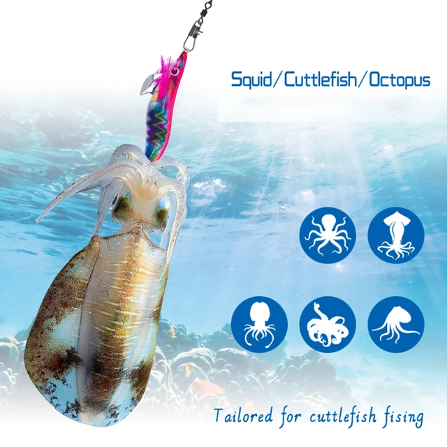 5pcs/Pack 20 Colors Optional Luminous Octopus Bait, Soft Plastic