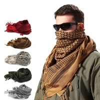 Écharpe Hijab à carreaux légère pour hommes et femmes, foulard arabe du désert, foulard tactique doux de randonnée, Turban unisexe, châle militaire 2