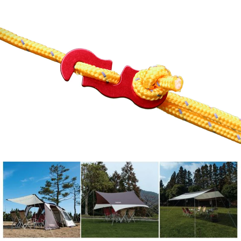 10 Cordons Aluminium Pour Tente – Boucles à Vent – Accessoires Camping Extérieur