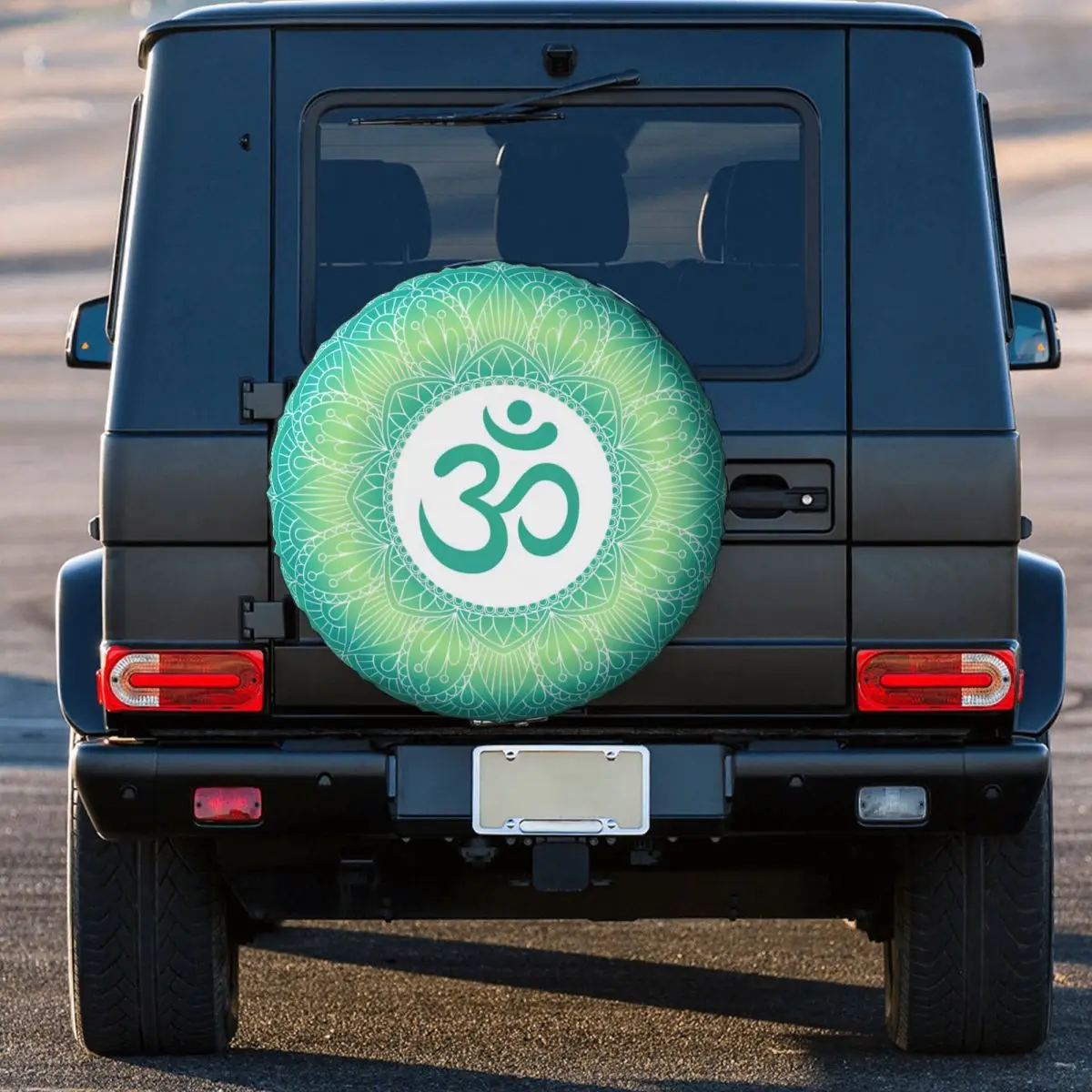 

Aum Om Ohm Symbol Mandala Tire Cover Wheel Protectors Weatherproof Universal for Jeep Trailer RV SUV Truck Camper Travel Trailer