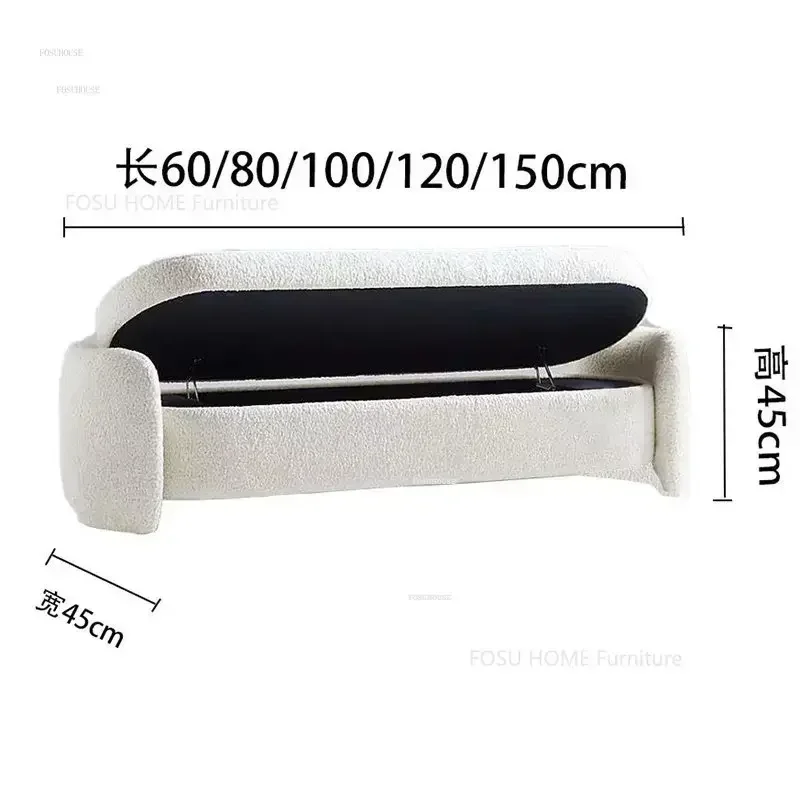 Nordic Minimalist Stools Home Shoe Changing Stool Dresser Chair Luxury Living Room Sofa Storage Ottomans Bedroom Bedside Bench