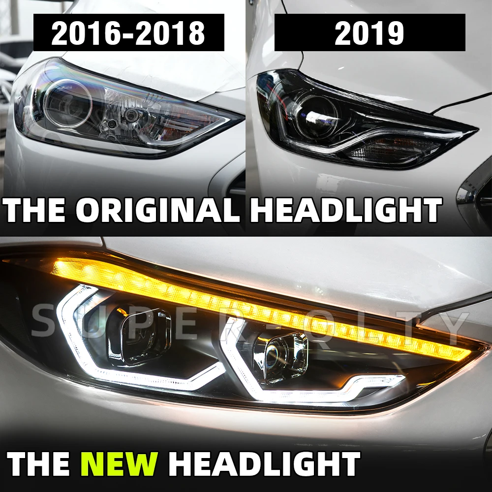 Car Styling For Hyundai Elantra 2016 2017 2018 2019 Headlights LED Headlight DRL modified headlight assembly car accessorie AliExpress