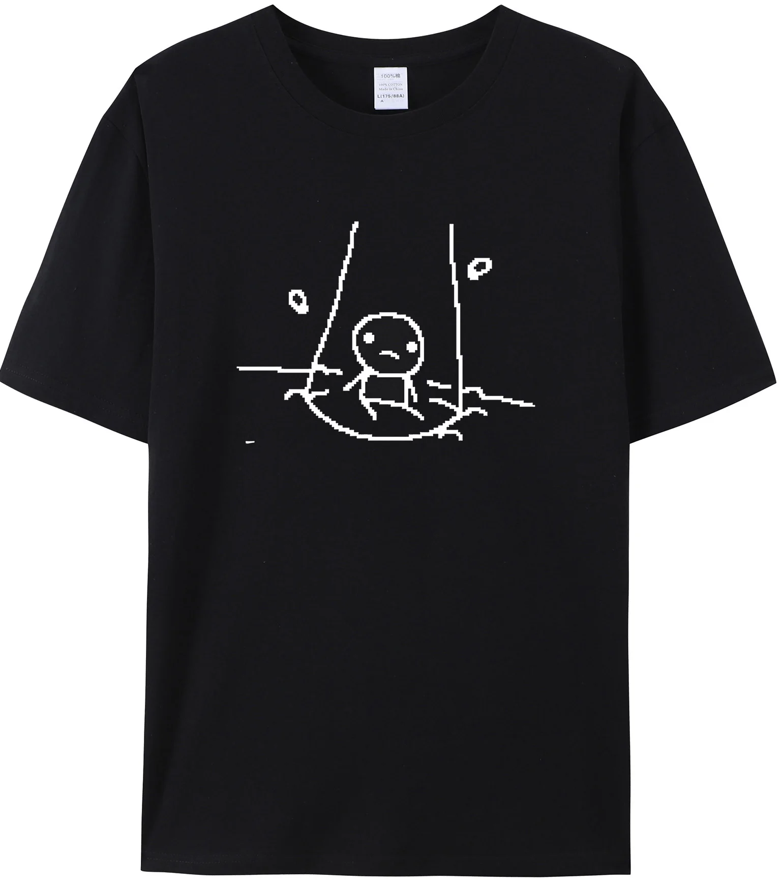 Faddish Men Tshirt Isaac T 셔츠의 바인딩 코튼 탑 재미 있은 반소매 O 넥 티셔츠 빈티지 티셔츠 펑키