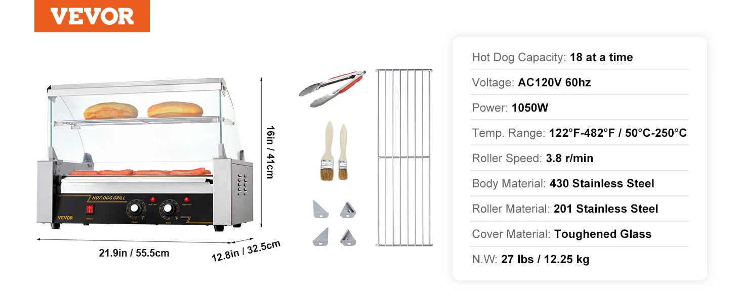 hot dog roller with cover