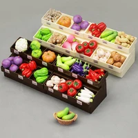 1/12 Miniature Furniture Simulation Fruit Snack Rack Model Dollhouse Micro Food Selling Shelve Shooting Prop Kitchen Toy Gift 1