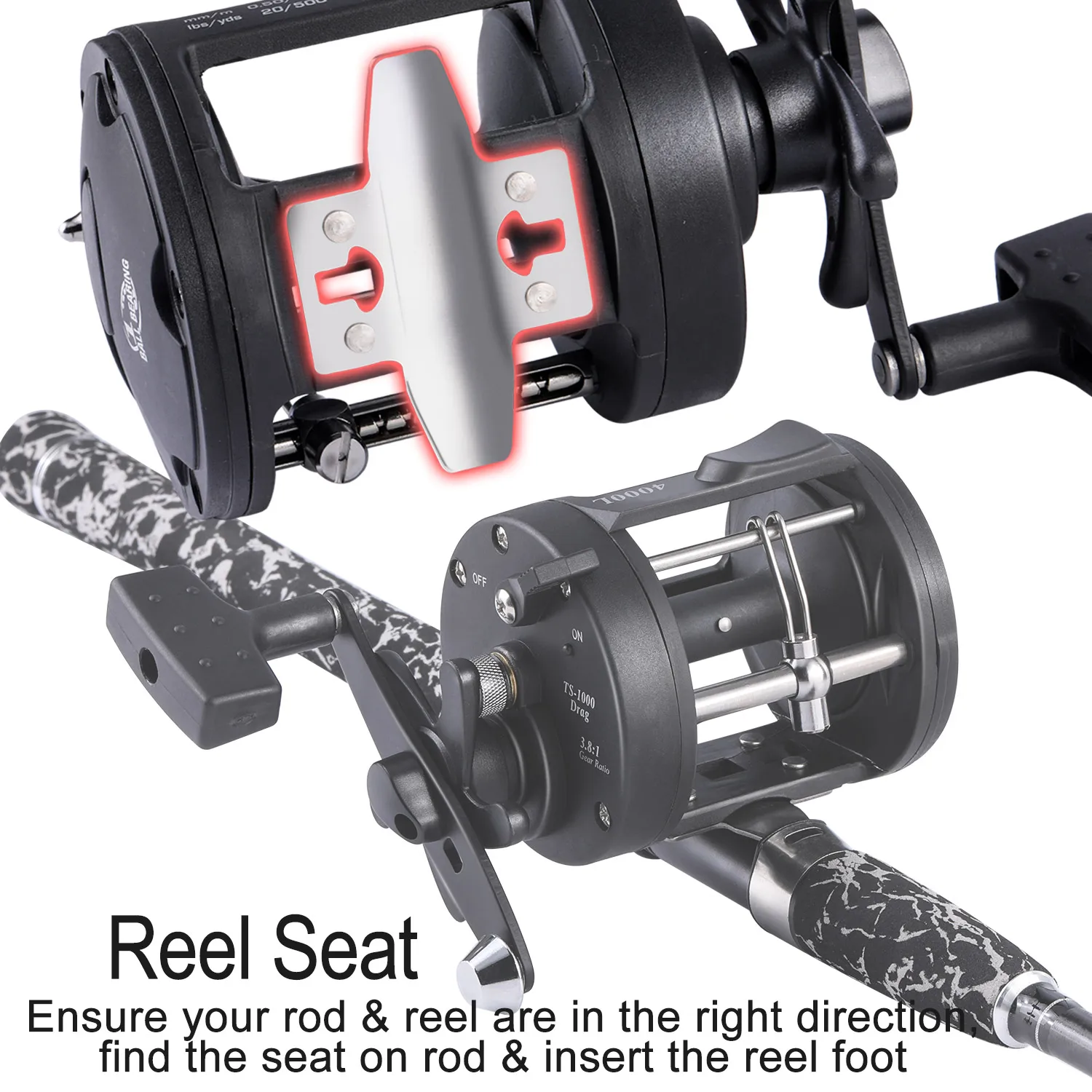 Sougayilang Saltwater Fishing Reels TSSD 3000L-4000L Trolling Drum Fishing  Reel Saltwater Right Hand Black Sea Fish Reel - AliExpress