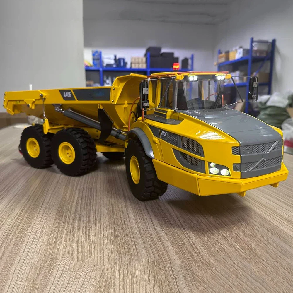 Double E A40G RC 1/16 Hydraulic Articulated Dump Truck with Audio Group and Light Group Complete Vehicle Die-casting Metal 2