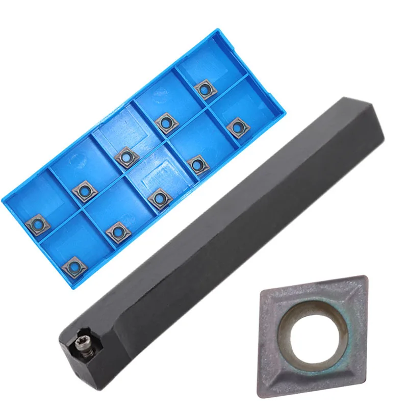 

1PCS SCLCL1212H06 External Turning Tool Holder +10PCS CCMT060204 VP15TF Lathe Inserts SCLCL CNC Cutting Tools Set